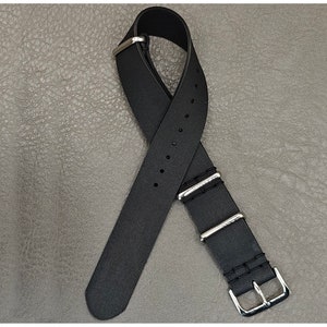 Standard Low profile Hardware Rubber Military Style Watch strap 18 - 24mm widths With Floating Keeper