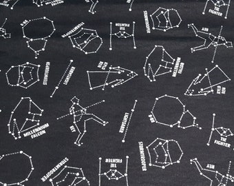 Character Flannel Fabric - Star Wars Constellations - By the yard - 100% Cotton Flannel