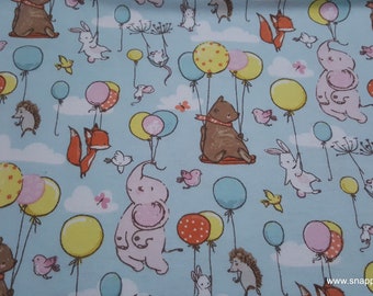 Flannel Fabric - Playful Cuties 3 Flying High - By the yard - 100% Premium Cotton Flannel
