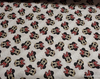 Flannel Fabric - Minnie Mouse Loves Fall - By the yard - 100% Cotton Flannel