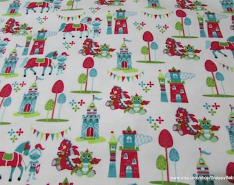 Flannel Fabric - Magic Kingdom - By the yard - 100% Cotton Flannel