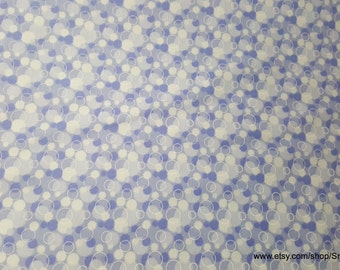 Flannel Fabric - Periwinkle Bubbles - By the Yard - 100% Cotton Flannel