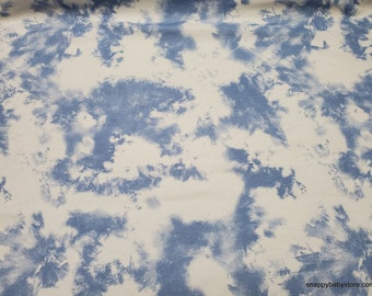 Flannel Fabric - Light Blue Tie Dye - By the yard - 100% Cotton Flannel
