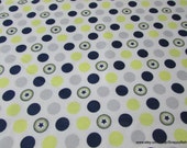 Flannel Fabric - Leo and Phin Dots - By the yard - 100% Cotton Flannel