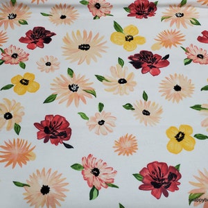 Flannel Fabric Watercolor Floral Medium By the Yard 100% Cotton Flannel image 1