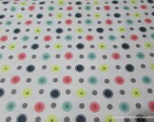 Flannel Fabric - Buttons - By the yard - 100% Cotton Flannel