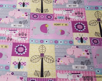 Flannel Fabric - Eloise Patch - By the yard - 100% Cotton Flannel