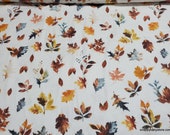 Flannel Fabric - Together Time Multi Leaves - By the yard - 100% Cotton Flannel