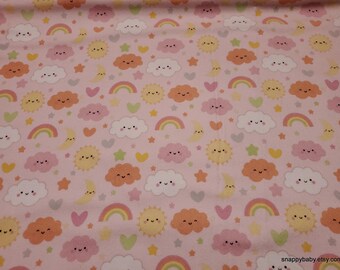 Premium Flannel Fabric -Pink Sweet Dreams Pink - By the yard - 100% Premium Cotton Flannel