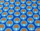 Flannel Fabric - Mushrooms - By the yard - 100% Cotton Flannel