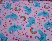 Flannel Fabric - Dragons and Rainbows - By the yard - 100% Cotton Flannel