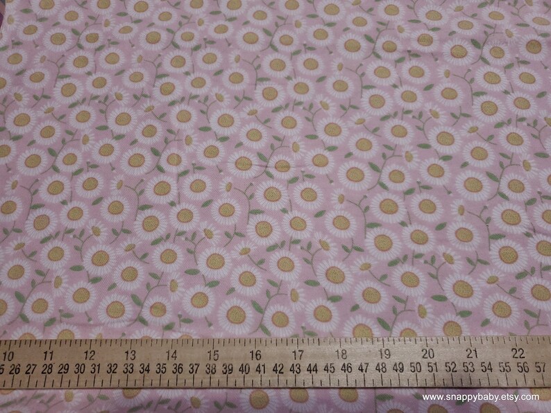 Flannel Fabric Daisy Floral By the yard 100% Cotton Flannel image 2