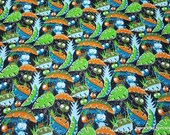 Flannel Fabric - Curious Little Bugs - By the yard - 100% Cotton Flannel