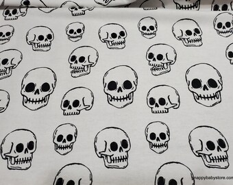 Flannel Fabric - Skulls - By the yard - 100% Cotton Flannel