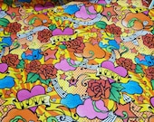 Flannel Fabric - Tattoo Bright - By the yard - 100% Cotton Flannel