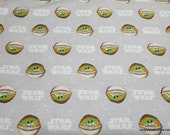 Character Flannel Fabric - Star Wars Mandalorian Zoom Along - By the yard - 100% Cotton Flannel