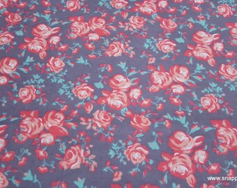 Flannel Fabric - Ava Vintage Roses - By the yard - 100% Cotton Flannel