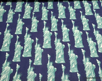 Flannel Fabric - Statue of Liberty - By the yard - 100% Cotton Flannel