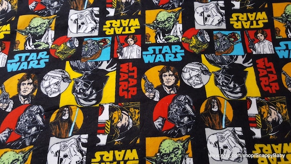 Character Flannel Fabric Star Wars Immortals II By the yard 100%  Cotton Flannel