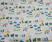 Flannel Fabric - Baby Toys - By the Yard - 100% Cotton Flannel