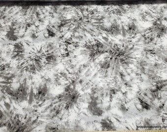 Flannel Fabric - Tie Dye Gray - By the yard - 100% Cotton Flannel