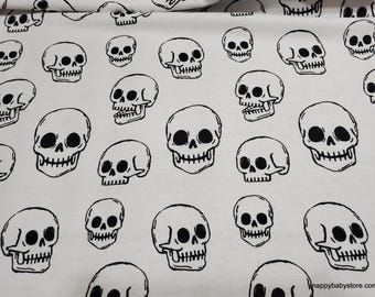 Remnant Flannel Fabric - Skulls - Choose your Size - 100% Cotton Flannel