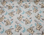 Character Flannel Fabric - Winnie the Pooh Paint Waves - By the yard - 100% Cotton Flannel