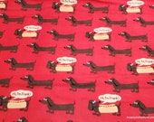 Flannel Fabric - Hi I'm Frank on Red - By the yard - 100% Cotton Flannel