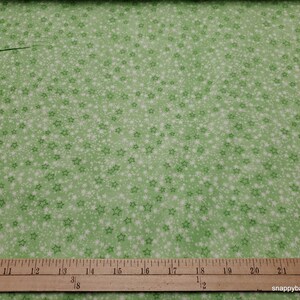 Flannel Fabric Green Multi Stars Tonal By the yard 100% Cotton Flannel image 2