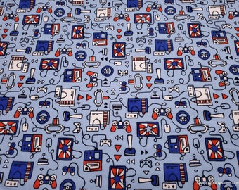 Flannel Fabric - Multi Gaming Accessories - By the yard - 100% Cotton Flannel
