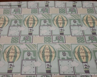 Flannel Fabric - Adventure Patch Neutral - By the yard - 100% Cotton Flannel