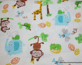 Flannel Fabric - Jungle Boys - By the yard - 100% Cotton Flannel