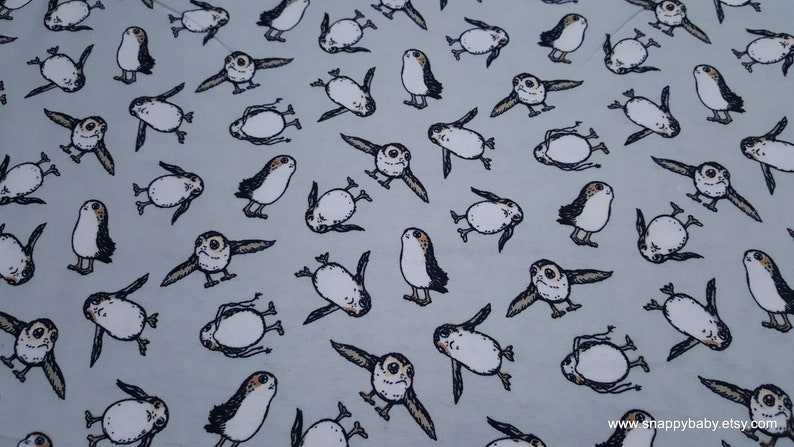 Star Wars Porg Toss Character Flannel Fabric By the yard 100/% Cotton Flannel