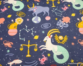 Flannel Fabric - Animals in Constellations on Navy - By the yard - 100% Cotton Flannel