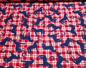 Flannel Fabric - Horse Plaid - By the Yard - 100% Cotton Flannel
