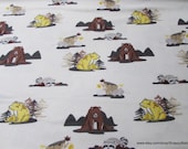 Flannel Fabric - Woodland Buddies - 1 yard - 100% Cotton Flannel