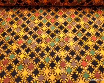 Premium Flannel Fabric - Autumn Comfort Geo Black Premium - By the yard - 100% Cotton Flannel