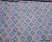 Flannel Fabric - Owl Diamonds on White - By the yard - 100% Cotton Flannel