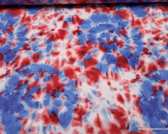 Flannel Fabric - Patriotic Tie Dye - By the yard - 100% Cotton Flannel