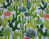 Flannel Fabric - Cactus Toss - By the yard - 100% Cotton Flannel
