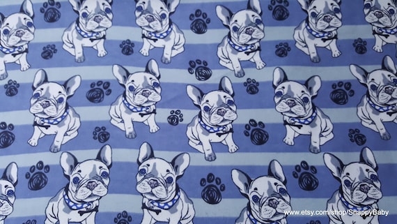 Wholesale Fabric: Cotton Flannel Cartoon Dogs Light Blue » Fabric