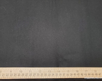 Flannel Fabric - Black Solid - By the yard - 100% Cotton Flannel