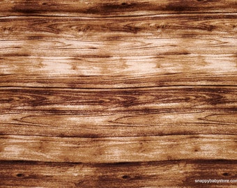 Flannel Fabric - Wooden Slab - By the yard - 100% Cotton Flannel