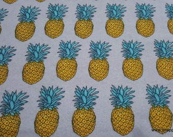 Luxe Flannel Fabric - Yellow Pineapple Luxe - By the yard - 70% Rayon, 30 Cotton Luxe Flannel Fabric