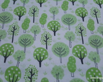 Flannel Fabric - Deer Trees - By the yard - 100% Cotton Flannel