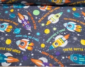 Flannel Fabric - Out of This World - By the yard - 100% Cotton Flannel