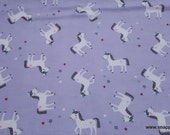 Flannel Fabric - Unicorn Purple - By the yard - 100% Premium Cotton Flannel