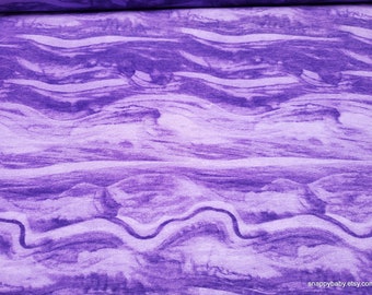 Flannel Fabric - Water Purple - By the yard - 100% Cotton Flannel