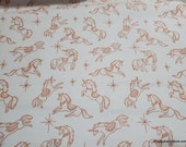 Flannel Fabric - Unicorn Magic Outline - By the yard - 100% Cotton Flannel