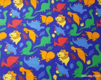 Flannel Fabric - Dinomite - By the yard - 100% Cotton Flannel